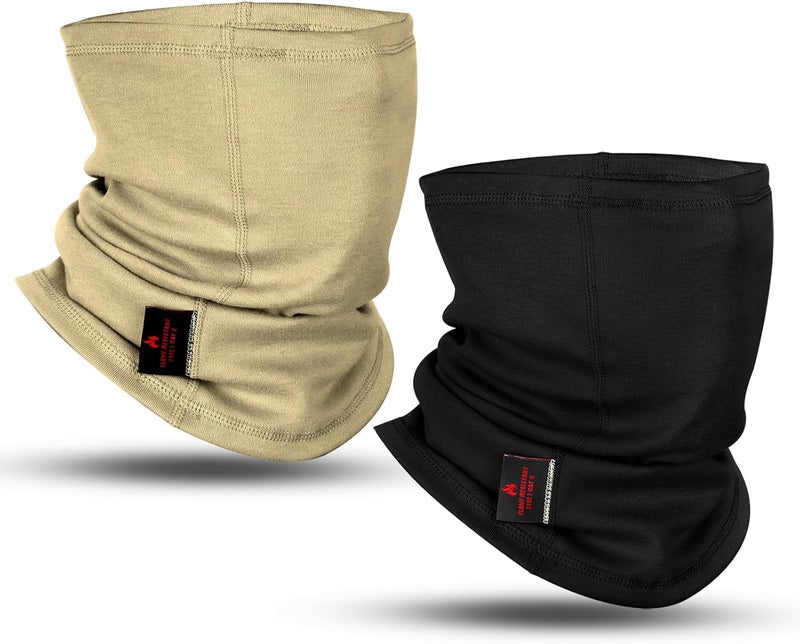 LANLFY Store قناع وجه FR للرجال CATHRC2 واقي عنق مقاوم للنيران 100% قطن درع لحام قوس كهربائي 12CAL - Image 1